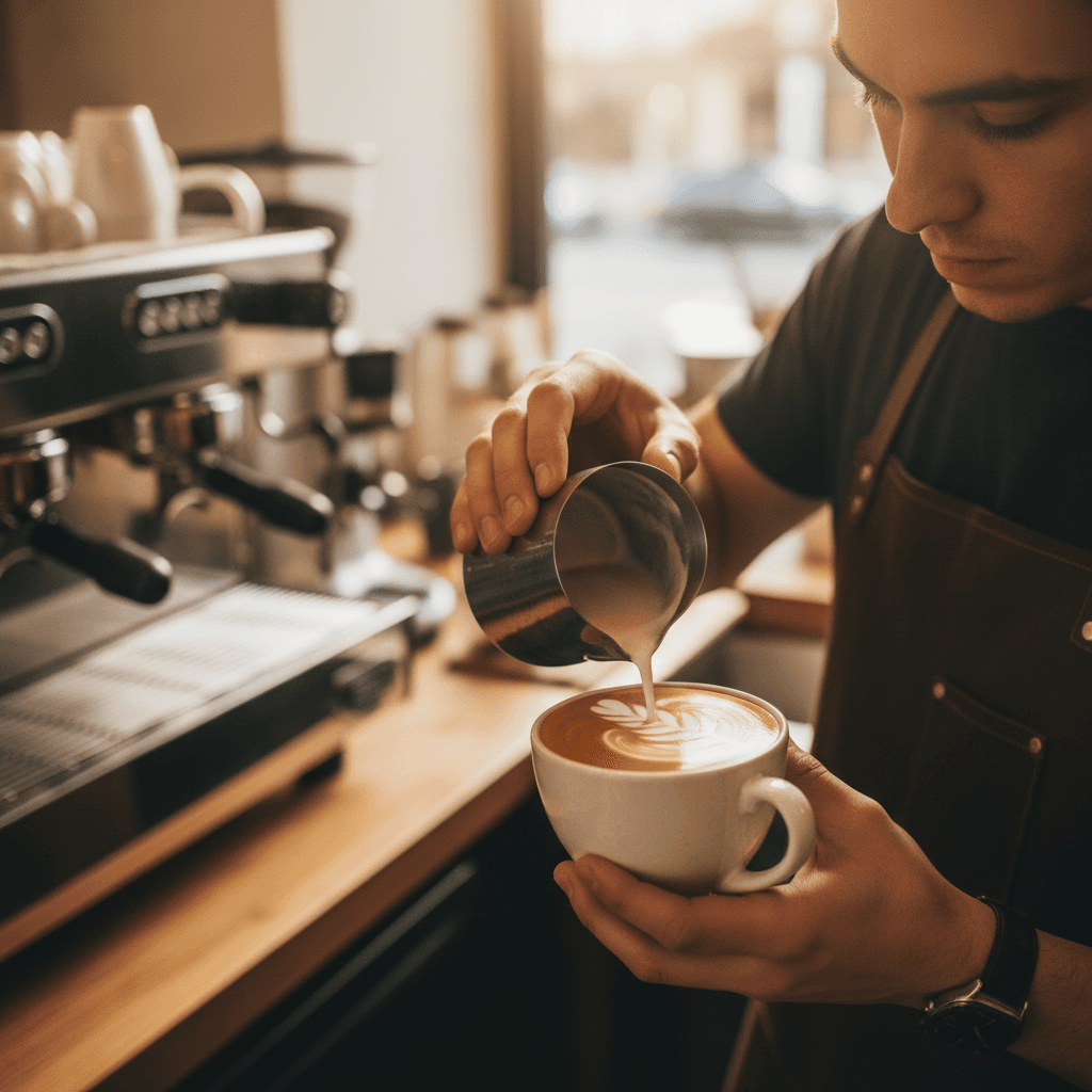 Coffee or beverage cart service at an office event
